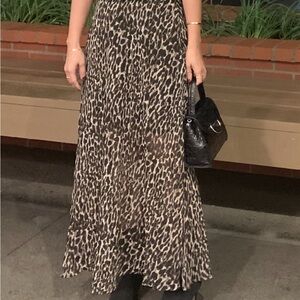 Banana Republic Animal Print A-Line Skirt